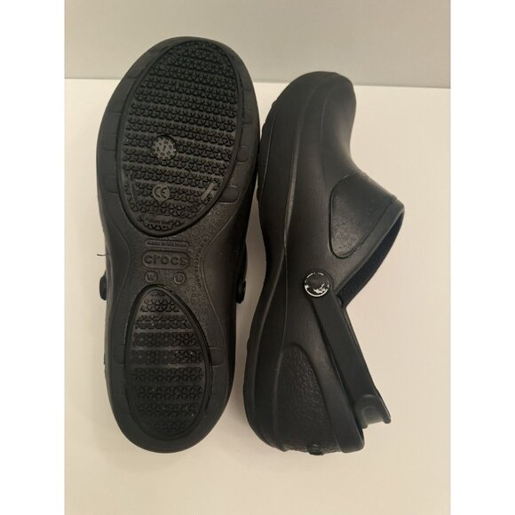 Crocs Women’s Mercy Work Clogs | Slip Resistant Work Shoes Women’s 10 Black - Picture 4 of 4
